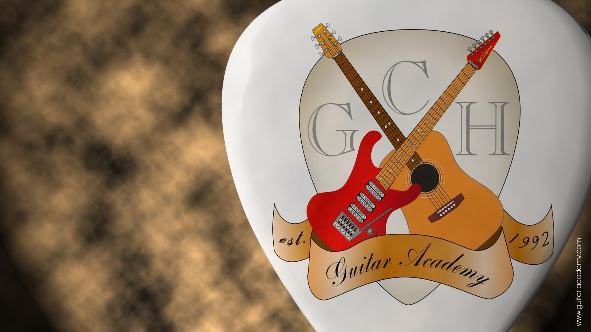 GCH Guitar Academy, guitar pick logo